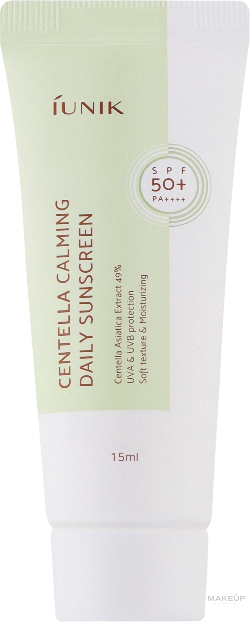 Centella Sunscreen - Iunik Centella Calming Daily Sunscreen SPF50+ — photo 15 ml