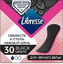 Panty Liners, 30 pcs - Libresse Dailies Style Normal Black — photo N1