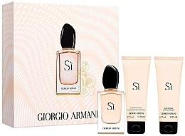 Fragrances, Perfumes, Cosmetics Giorgio Armani Si - Set (edp/50 ml + b/lot/75ml + sh/gel/75ml) 