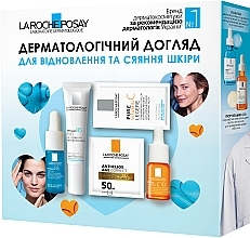 Fragrances, Perfumes, Cosmetics Dermatological Treatment Set for Skin Repair & Radiance - La Roche-Posay (serum/10ml + eye/cr/15ml + serum/10ml + f/cr/1.5ml + f/cr/2ml)