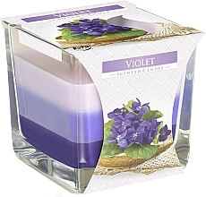 Scented Three-Layer Candle in Glass 'Violet' - Bispol Scented Candle Violet — photo N2