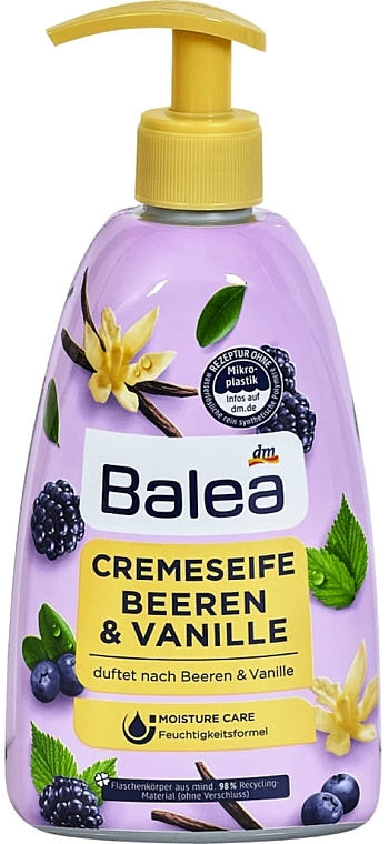 Liquid Cream Soap with Berry & Vanilla Scent - Balea — photo N1