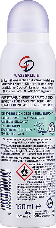 Deodorant Antiperspirant "Water Lily" - CD Deo — photo N2
