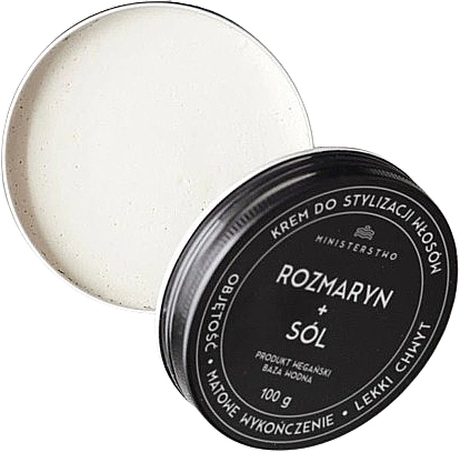 Rosemary & Salt Pre-Styler Cream - Ministerstwo Dobrego Mydla Rosemary + Salt Hair Styling Cream-Prestyler — photo N1