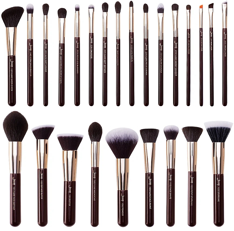 Makeup Brush Set, T285, 25 pcs+storage case - Jessup — photo N2