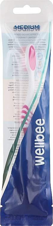 Medium Toothbrush, pink - Wellbee — photo N1