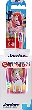 Set 6-12 years, unicorn - Jordan Junior (toothpaste/50ml + toothbrush/1pc) — photo N2