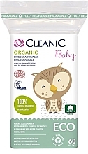 Fragrances, Perfumes, Cosmetics Baby Cotton Pads, 60 pcs - Cleanic Baby Eco