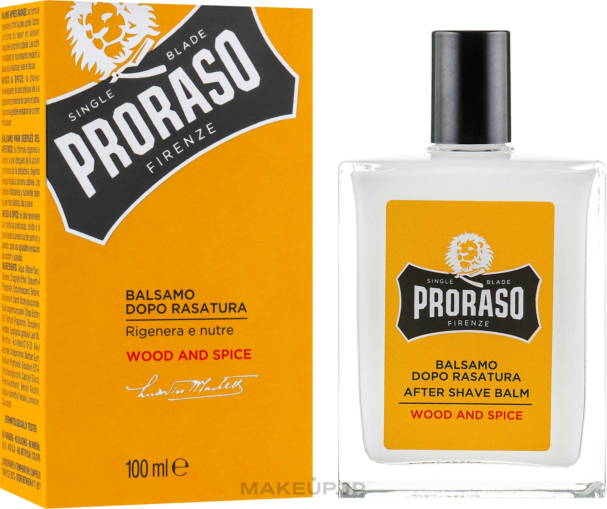 After Shave Balm - Proraso Wood And Spice After Shave Balm — photo 100 ml