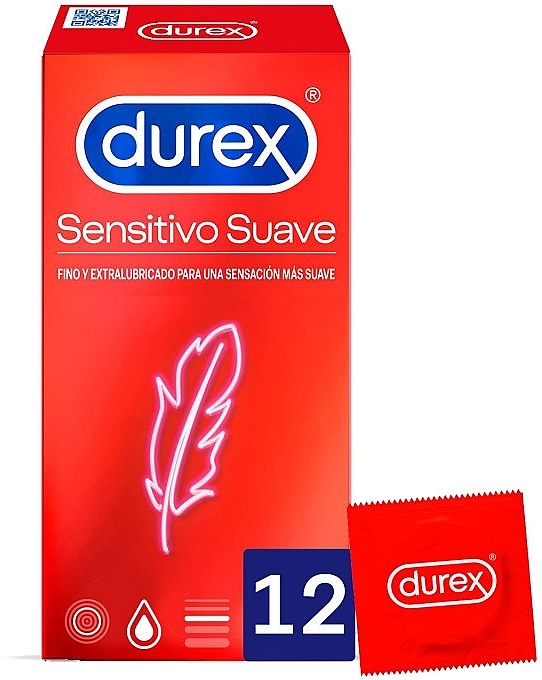 Condoms, 12 pcs - Durex Sensitive Soft — photo N1