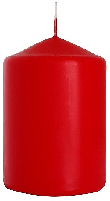 Cylindrical Candle 70x100 mm, red - Bispol — photo N1