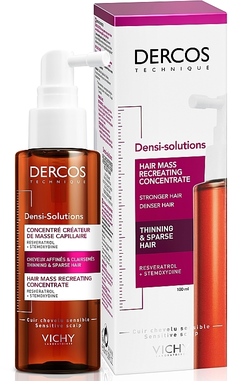 Hair-Thickening Concentrate - Vichy Dercos Densi-Solution Hair Mass Creator Concentrated Care — photo N3