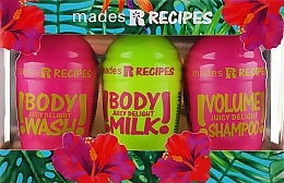Set "Juicy Delight" - Mades Cosmetics Recipes (shm/100ml + sh/gel/100ml + b/milk/100ml) — photo N1