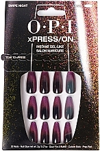 False Nail Set - OPI Xpress/On Swipe Night — photo N2