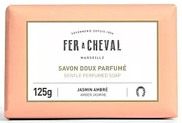 Fragrances, Perfumes, Cosmetics Marseille Gentle Perfumed Soap - Jasmine & Amber - Fer A Cheval Gentle Perfumed Soap Amber Jasmine