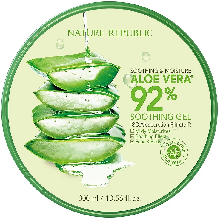 Face Gel - Nature Republic Soothing & Moisture Aloe Vera 92% Soothing Gel — photo N1