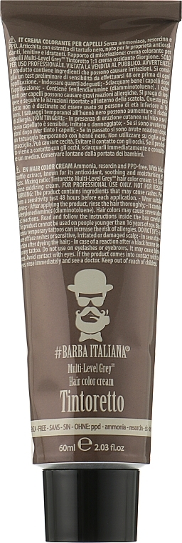 Men Hair Cream Color - Barba Italiana Tintoretto Multi Level Grey — photo N2
