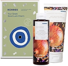 Fragrances, Perfumes, Cosmetics Set - Korres Your Greek Good Luck Charm (sh/gel/250ml + b/milk/200ml)