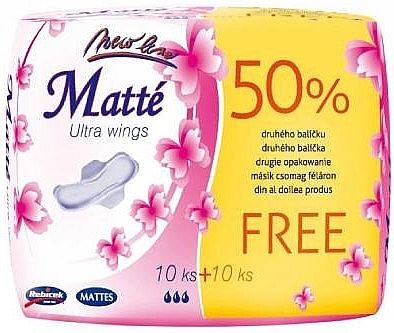 Sanitary Pads with Wings, 10+10 pcs. - Mattes Ultra Wings Top Dry — photo N1