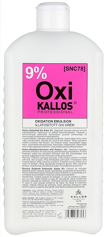 Oxidizing Emulsion 9% - Kallos Cosmetics Oxi Oxidation Emulsion With Parfum — photo N1