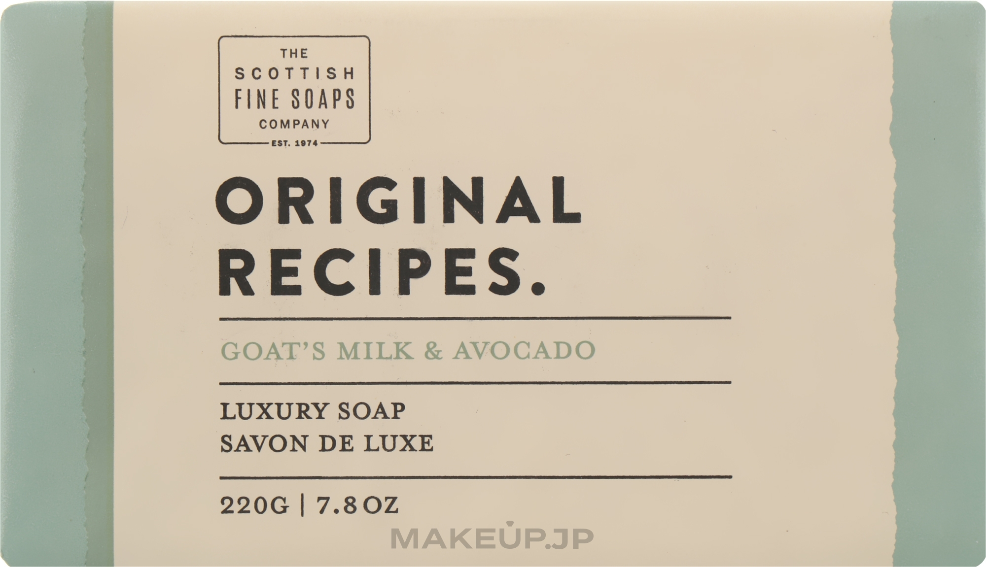 Goat's Milk & Avocado Soap - Scottish Fine Soaps Original Recipes Goat's Milk & Avocado Luxury Soap Bar — photo 220 g