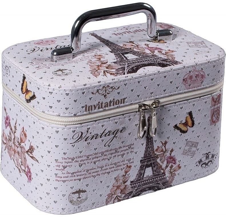 Makeup Bag "Paris/Eiffel XL", 98796, white - Top Choice — photo N7