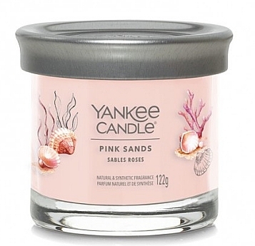 Scented Candle in Glass 'Pink Sands' - Yankee Candle Singnature Tumbler — photo N1