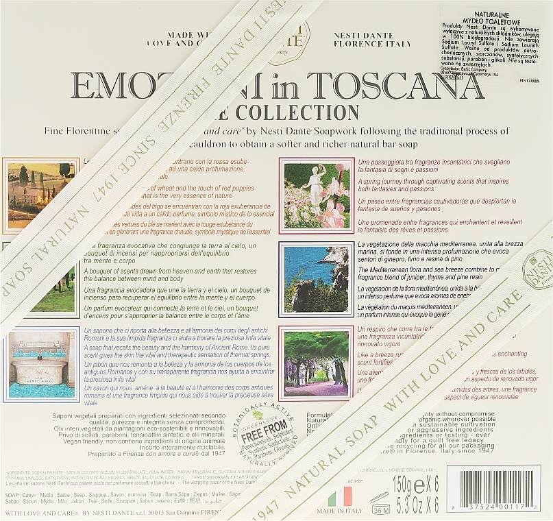 Gift Set 'Emotions of Tuscany' - Nesti Dante (soap/6x150g) — photo N2
