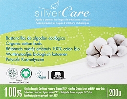 Cotton Swabs, 200 pcs - Silver Care Coton — photo N1