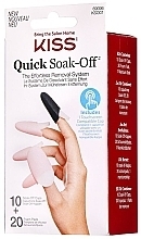 Gel Polish Soak Off Removal System - Kiss Quick Soak Off (10 caps + 20 foam pads) — photo N1