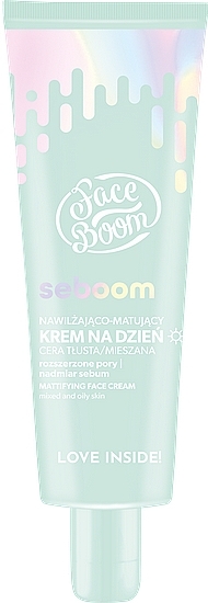 Moisturizing Zinc & Green Tea Cream - Bielenda Face Boom Seboom Cream — photo N1