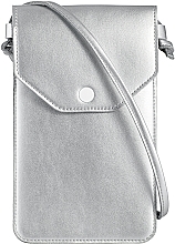 Crossbody Phone Case "Cross", silver - MAKEUP Phone Case Crossbody Silver — photo N2