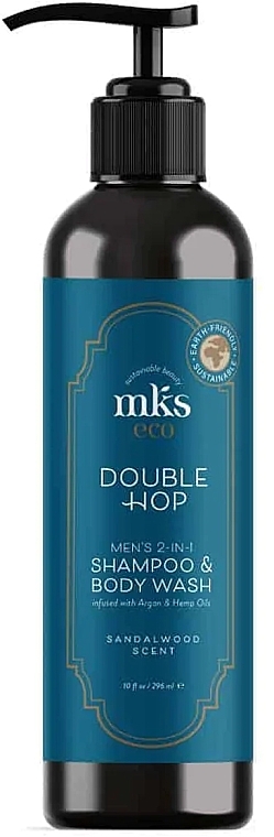 Hair and Body Shampoo - MKS Eco Double Hop Men’s Shampoo & Body Wash Sandalwood Scent — photo N1
