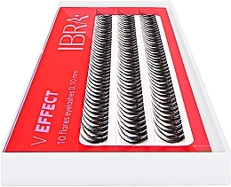 False Lashes Flares "V Effect" 0,10mm - Ibra 10 Flares Eyelash — photo N2