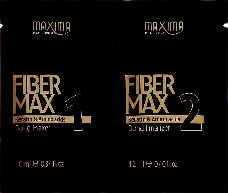 Keratin Repair Set - Maxima Fiber Max (keratin/bond maker/10 ml + keratin/bond finalizer/12 ml) — photo N1