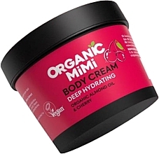 Fragrances, Perfumes, Cosmetics Almond & Cherry Deep Moisturizing Body Cream - Organic Mimi Body Cream Deep Hydrating Almond & Cherry