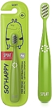 Fragrances, Perfumes, Cosmetics Kids Toothbrush with Silver Ions, 4+ years, light green - SPLAT Junior Soft