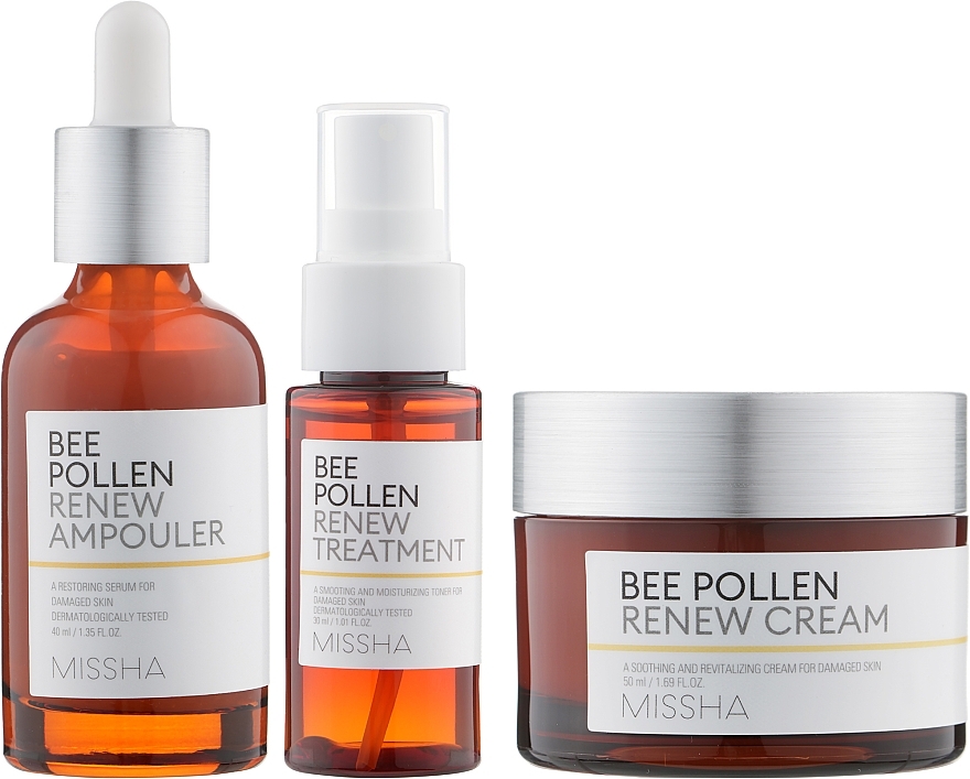 Set - Missha Bee Pollen Renew Special Set (ser/40ml + cr/50ml + treat/30ml) — photo N3