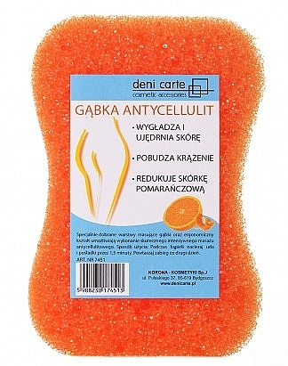 Bath Sponge, NR 7451, Orange - Deni Carte Anti-Cellulite Bath Sponge — photo N1