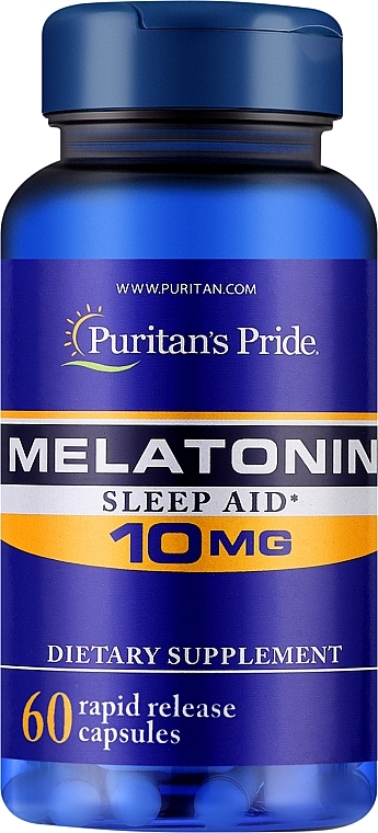 Melatonin Dietary Supplement, 10 mg - Puritan's Pride Melatonin — photo N1