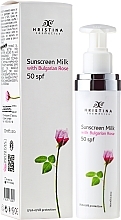 Fragrances, Perfumes, Cosmetics Bulgarian Rose Sun Milk - Hristina Cosmetics Bulgarian Rose Sunscreen Milk SPF 50