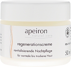 Regenerating Night Cream for Normal & Dry Skin - Apeiron Night Regeneration Cream — photo N2