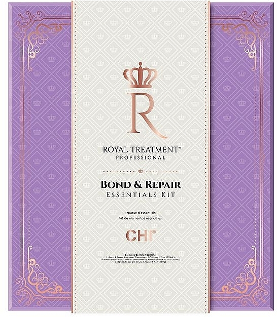 Set - Chi Royal Treatment Bond & Repair Essentials Kit (shm/355ml + cond/355ml + oil/118ml) — photo N1