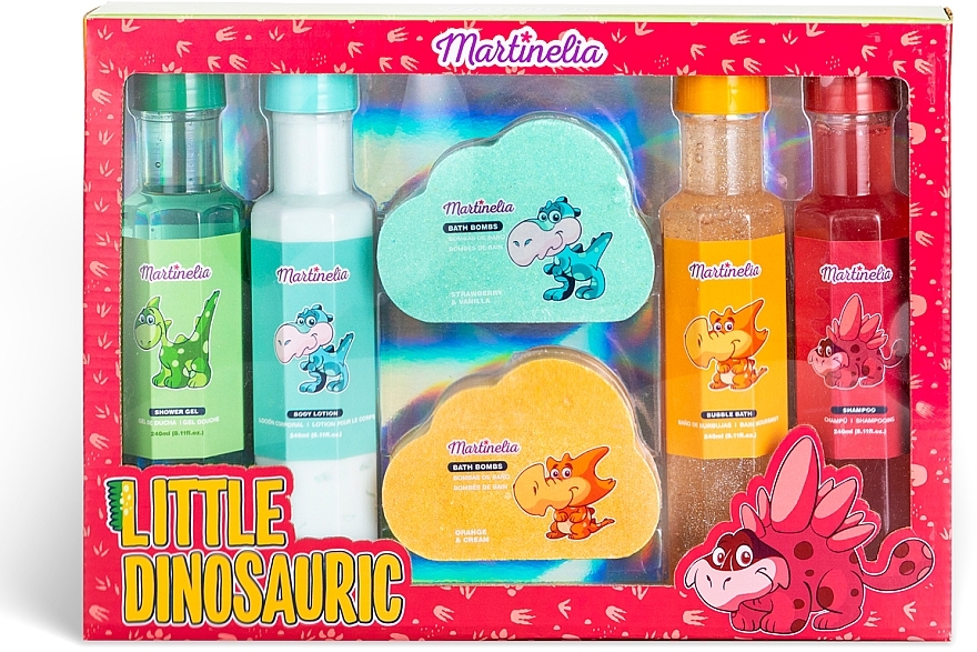 Set, 5 products - Martinelia Little Dinosauric Complete Bath Set — photo N2