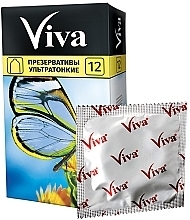 Fragrances, Perfumes, Cosmetics Ultra-Thin Latex Condoms, 12pcs - Viva
