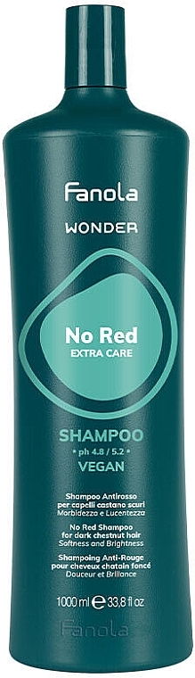 Red Tones Neutralizing Shampoo - Fanola Wonder No Red Extra Care Shampoo — photo N1