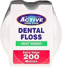 Fragrances, Perfumes, Cosmetics Dental Floss with Mint Scent - Beauty Formulas Active Oral Care Dental Floss Mint Waxed 200m