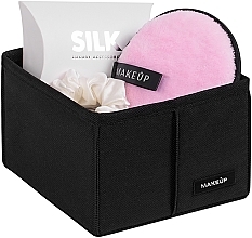 Fragrances, Perfumes, Cosmetics Storage Organiser without Compartments 'Home', black 15x15x10 cm - MAKEUP Drawer Underwear Cosmetic Organizer Black
