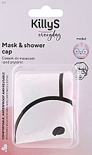 Fragrances, Perfumes, Cosmetics Shower Cap 'Rabbit', white-pink - Killys Mask & Shower Cap