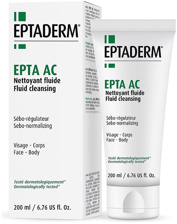 Cleansing Face Fluid for Oily Skin - Eptaderm Epta AC Cleansing Fluid — photo N1